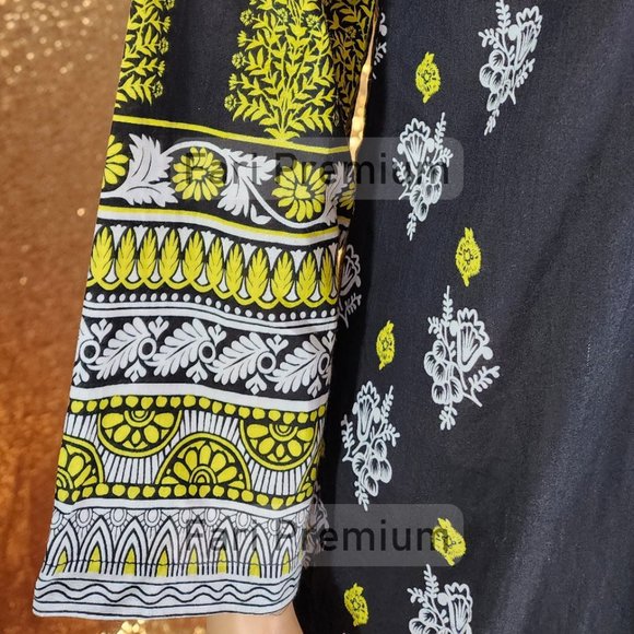 Warda Brand 3PC Embroidered Lawn, Chiffon Shalwar Kameez Pakistani/Indian XS/35 - Picture 12 of 15